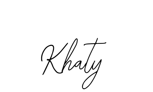 Design your own signature with our free online signature maker. With this signature software, you can create a handwritten (Bearetta-2O07w) signature for name Khaty. Khaty signature style 12 images and pictures png