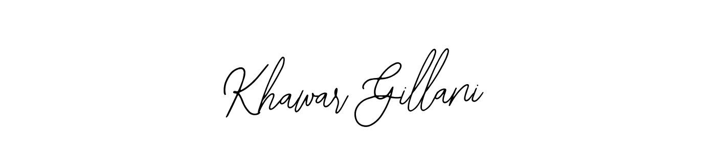 Use a signature maker to create a handwritten signature online. With this signature software, you can design (Bearetta-2O07w) your own signature for name Khawar Gillani. Khawar Gillani signature style 12 images and pictures png