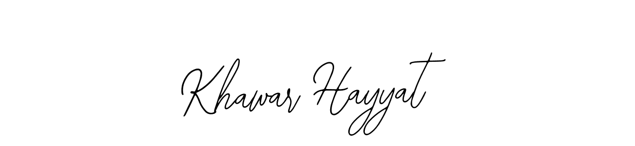 How to make Khawar Hayyat signature? Bearetta-2O07w is a professional autograph style. Create handwritten signature for Khawar Hayyat name. Khawar Hayyat signature style 12 images and pictures png