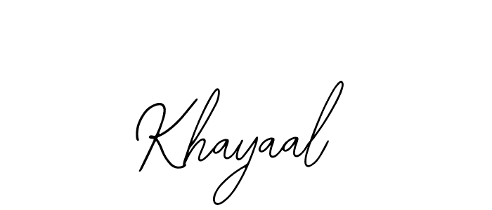 Make a beautiful signature design for name Khayaal. With this signature (Bearetta-2O07w) style, you can create a handwritten signature for free. Khayaal signature style 12 images and pictures png