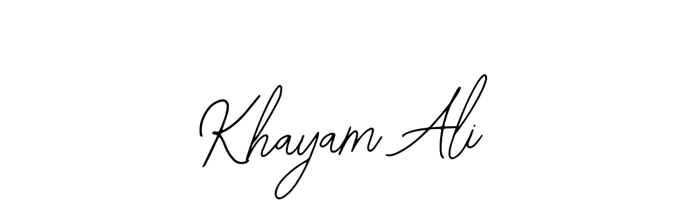 The best way (Bearetta-2O07w) to make a short signature is to pick only two or three words in your name. The name Khayam Ali include a total of six letters. For converting this name. Khayam Ali signature style 12 images and pictures png