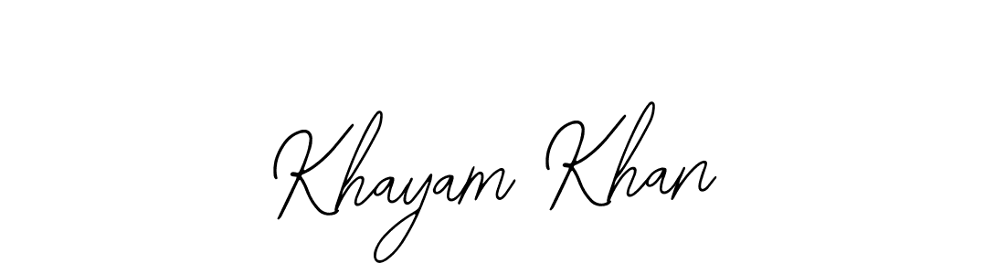 How to make Khayam Khan signature? Bearetta-2O07w is a professional autograph style. Create handwritten signature for Khayam Khan name. Khayam Khan signature style 12 images and pictures png