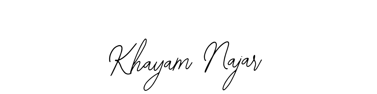 Khayam Najar stylish signature style. Best Handwritten Sign (Bearetta-2O07w) for my name. Handwritten Signature Collection Ideas for my name Khayam Najar. Khayam Najar signature style 12 images and pictures png