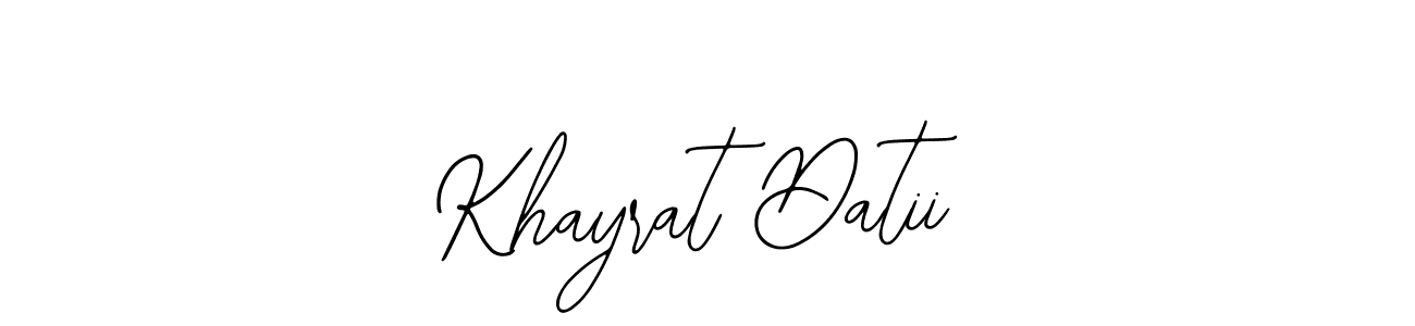 It looks lik you need a new signature style for name Khayrat Datii. Design unique handwritten (Bearetta-2O07w) signature with our free signature maker in just a few clicks. Khayrat Datii signature style 12 images and pictures png