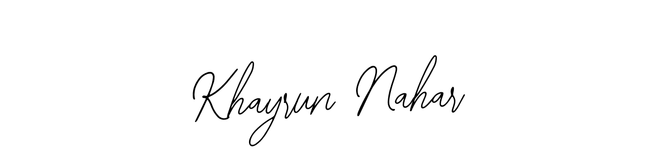 Make a short Khayrun Nahar signature style. Manage your documents anywhere anytime using Bearetta-2O07w. Create and add eSignatures, submit forms, share and send files easily. Khayrun Nahar signature style 12 images and pictures png