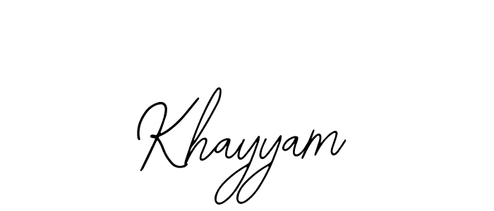 if you are searching for the best signature style for your name Khayyam. so please give up your signature search. here we have designed multiple signature styles  using Bearetta-2O07w. Khayyam signature style 12 images and pictures png
