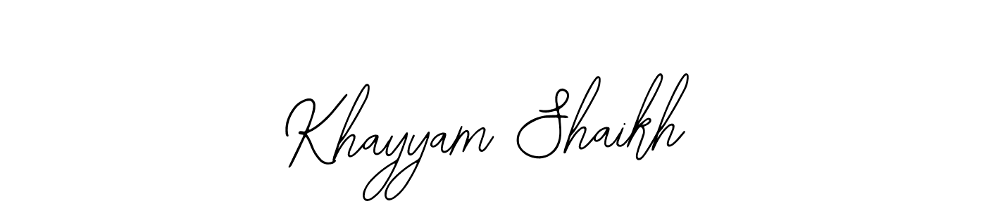The best way (Bearetta-2O07w) to make a short signature is to pick only two or three words in your name. The name Khayyam Shaikh include a total of six letters. For converting this name. Khayyam Shaikh signature style 12 images and pictures png