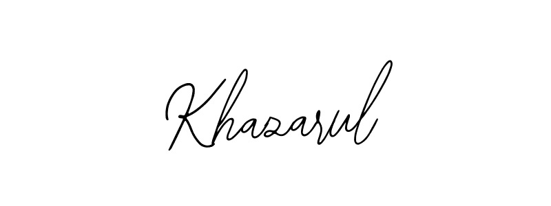 Use a signature maker to create a handwritten signature online. With this signature software, you can design (Bearetta-2O07w) your own signature for name Khazarul. Khazarul signature style 12 images and pictures png