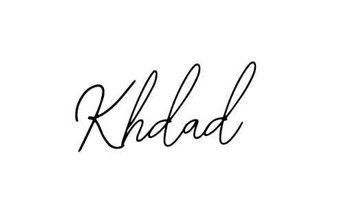 Use a signature maker to create a handwritten signature online. With this signature software, you can design (Bearetta-2O07w) your own signature for name Khdad. Khdad signature style 12 images and pictures png