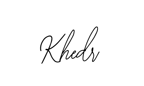if you are searching for the best signature style for your name Khedr. so please give up your signature search. here we have designed multiple signature styles  using Bearetta-2O07w. Khedr signature style 12 images and pictures png