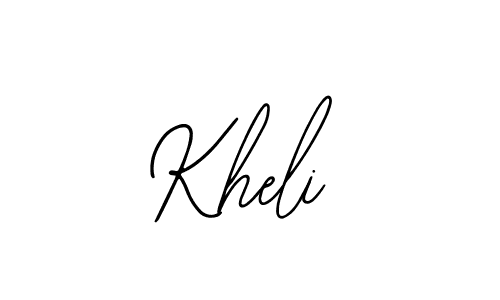 How to make Kheli name signature. Use Bearetta-2O07w style for creating short signs online. This is the latest handwritten sign. Kheli signature style 12 images and pictures png
