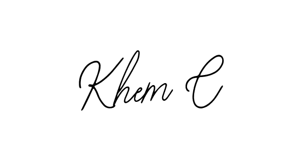Also You can easily find your signature by using the search form. We will create Khem C name handwritten signature images for you free of cost using Bearetta-2O07w sign style. Khem C signature style 12 images and pictures png