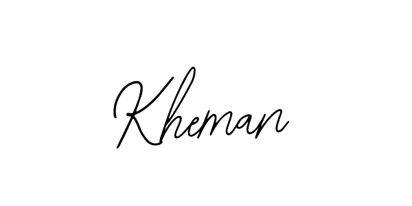 Kheman stylish signature style. Best Handwritten Sign (Bearetta-2O07w) for my name. Handwritten Signature Collection Ideas for my name Kheman. Kheman signature style 12 images and pictures png