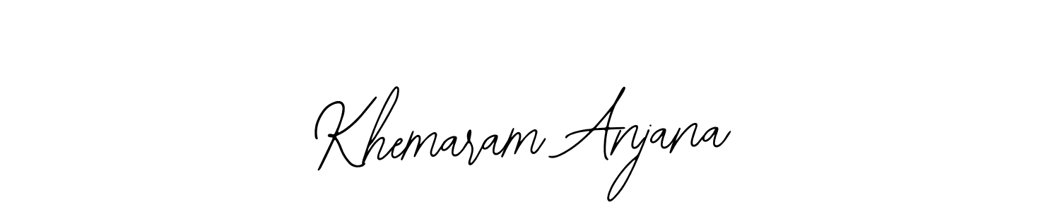 How to make Khemaram Anjana name signature. Use Bearetta-2O07w style for creating short signs online. This is the latest handwritten sign. Khemaram Anjana signature style 12 images and pictures png