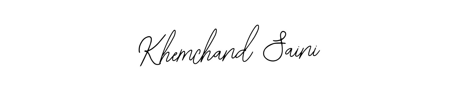 The best way (Bearetta-2O07w) to make a short signature is to pick only two or three words in your name. The name Khemchand Saini include a total of six letters. For converting this name. Khemchand Saini signature style 12 images and pictures png