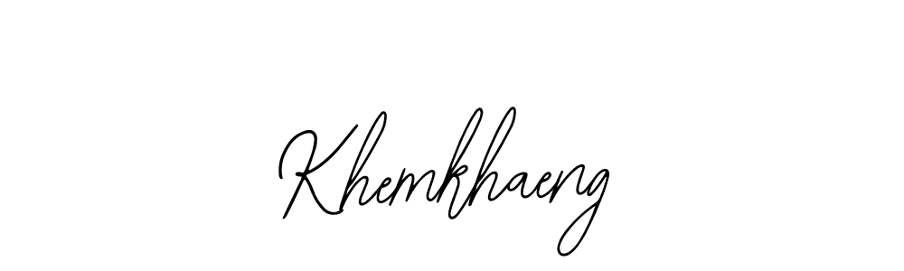 How to make Khemkhaeng name signature. Use Bearetta-2O07w style for creating short signs online. This is the latest handwritten sign. Khemkhaeng signature style 12 images and pictures png