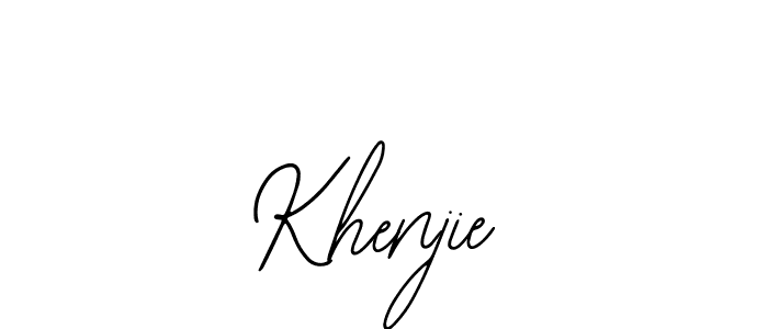 Also we have Khenjie name is the best signature style. Create professional handwritten signature collection using Bearetta-2O07w autograph style. Khenjie signature style 12 images and pictures png