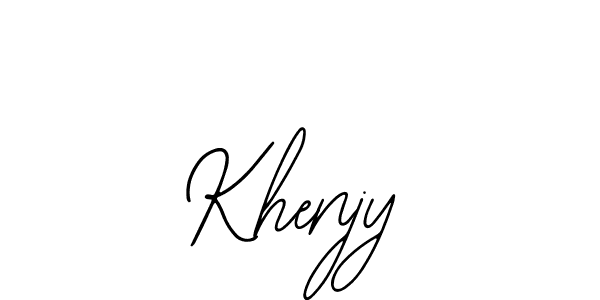 How to make Khenjy name signature. Use Bearetta-2O07w style for creating short signs online. This is the latest handwritten sign. Khenjy signature style 12 images and pictures png