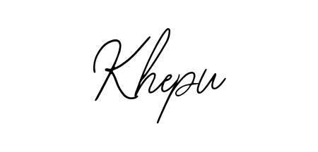 Try this chic Khepu handwritten sign style. Using Bearetta-2O07w font elements, it gives your name a sleek, memorable identity. Khepu signature style 12 images and pictures png