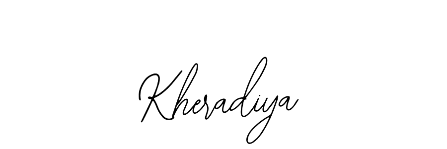 How to make Kheradiya signature? Bearetta-2O07w is a professional autograph style. Create handwritten signature for Kheradiya name. Kheradiya signature style 12 images and pictures png