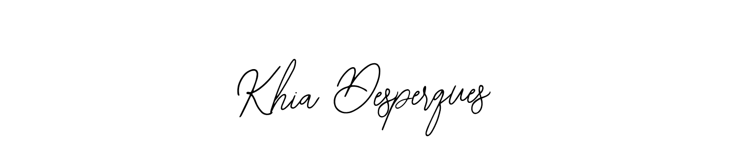 Create a beautiful signature design for name Khia Desperques. With this signature (Bearetta-2O07w) fonts, you can make a handwritten signature for free. Khia Desperques signature style 12 images and pictures png