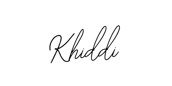 You should practise on your own different ways (Bearetta-2O07w) to write your name (Khiddi) in signature. don't let someone else do it for you. Khiddi signature style 12 images and pictures png