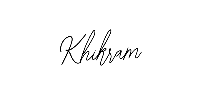 Use a signature maker to create a handwritten signature online. With this signature software, you can design (Bearetta-2O07w) your own signature for name Khikram. Khikram signature style 12 images and pictures png