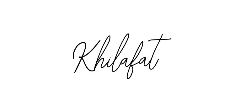 Design your own signature with our free online signature maker. With this signature software, you can create a handwritten (Bearetta-2O07w) signature for name Khilafat. Khilafat signature style 12 images and pictures png