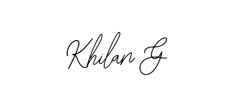 Create a beautiful signature design for name Khilan G. With this signature (Bearetta-2O07w) fonts, you can make a handwritten signature for free. Khilan G signature style 12 images and pictures png