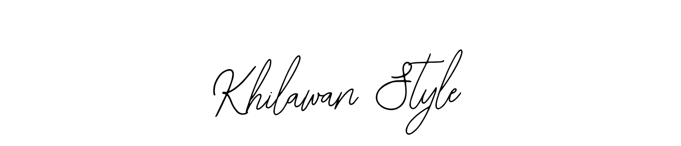 Similarly Bearetta-2O07w is the best handwritten signature design. Signature creator online .You can use it as an online autograph creator for name Khilawan Style. Khilawan Style signature style 12 images and pictures png