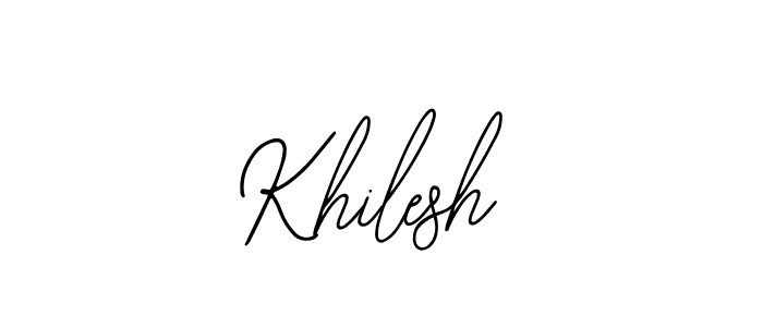 Make a beautiful signature design for name Khilesh. With this signature (Bearetta-2O07w) style, you can create a handwritten signature for free. Khilesh signature style 12 images and pictures png