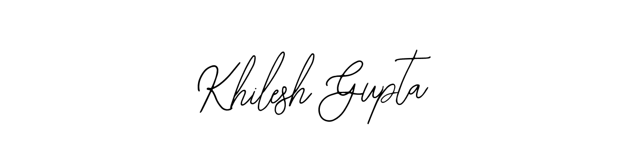 Also You can easily find your signature by using the search form. We will create Khilesh Gupta name handwritten signature images for you free of cost using Bearetta-2O07w sign style. Khilesh Gupta signature style 12 images and pictures png