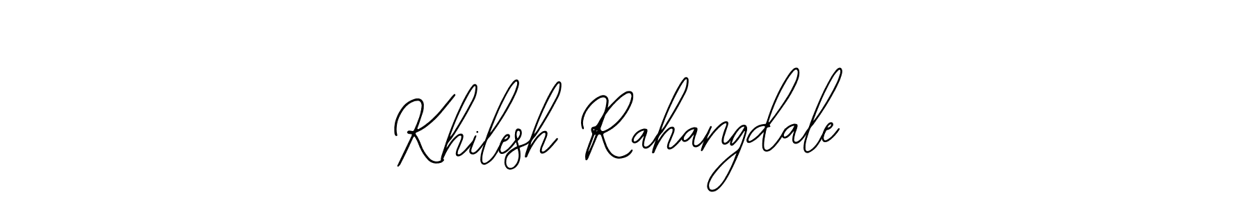 Similarly Bearetta-2O07w is the best handwritten signature design. Signature creator online .You can use it as an online autograph creator for name Khilesh Rahangdale. Khilesh Rahangdale signature style 12 images and pictures png