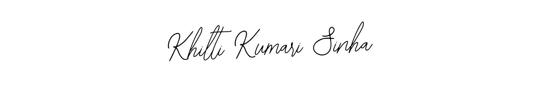 How to make Khilti Kumari Sinha name signature. Use Bearetta-2O07w style for creating short signs online. This is the latest handwritten sign. Khilti Kumari Sinha signature style 12 images and pictures png