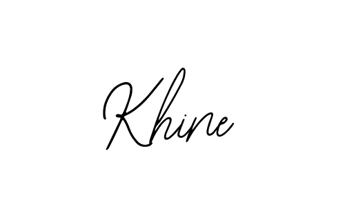 How to make Khine name signature. Use Bearetta-2O07w style for creating short signs online. This is the latest handwritten sign. Khine signature style 12 images and pictures png