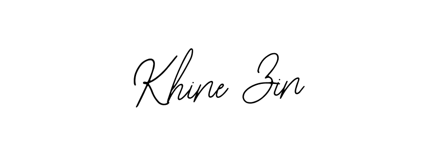 if you are searching for the best signature style for your name Khine Zin. so please give up your signature search. here we have designed multiple signature styles  using Bearetta-2O07w. Khine Zin signature style 12 images and pictures png