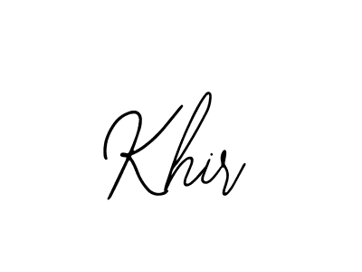 You should practise on your own different ways (Bearetta-2O07w) to write your name (Khir) in signature. don't let someone else do it for you. Khir signature style 12 images and pictures png