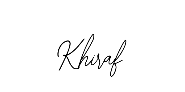 How to make Khiraf name signature. Use Bearetta-2O07w style for creating short signs online. This is the latest handwritten sign. Khiraf signature style 12 images and pictures png