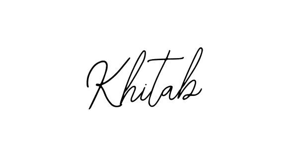 Khitab stylish signature style. Best Handwritten Sign (Bearetta-2O07w) for my name. Handwritten Signature Collection Ideas for my name Khitab. Khitab signature style 12 images and pictures png