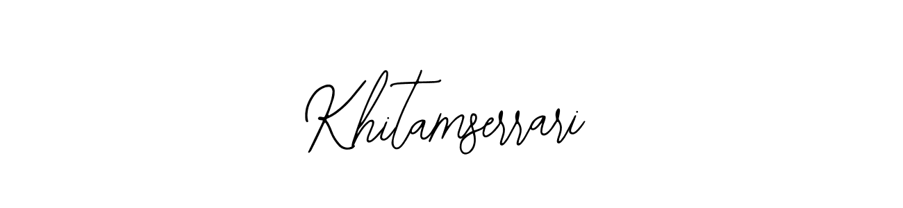 Use a signature maker to create a handwritten signature online. With this signature software, you can design (Bearetta-2O07w) your own signature for name Khitamserrari. Khitamserrari signature style 12 images and pictures png