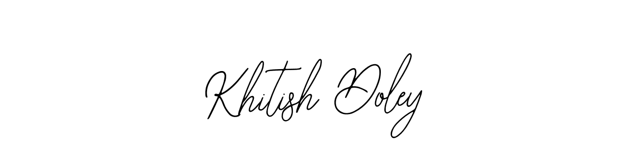 The best way (Bearetta-2O07w) to make a short signature is to pick only two or three words in your name. The name Khitish Doley include a total of six letters. For converting this name. Khitish Doley signature style 12 images and pictures png