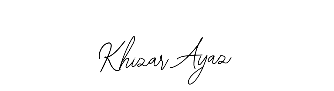 You should practise on your own different ways (Bearetta-2O07w) to write your name (Khizar Ayaz) in signature. don't let someone else do it for you. Khizar Ayaz signature style 12 images and pictures png