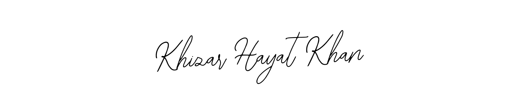 Use a signature maker to create a handwritten signature online. With this signature software, you can design (Bearetta-2O07w) your own signature for name Khizar Hayat Khan. Khizar Hayat Khan signature style 12 images and pictures png