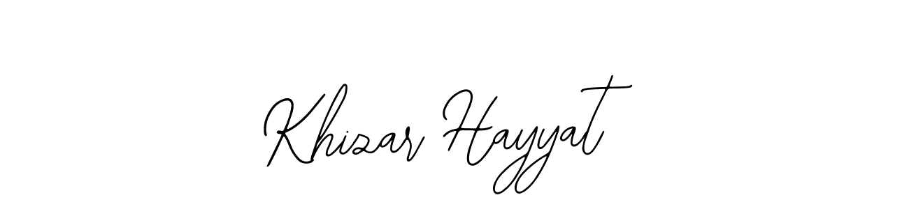 How to make Khizar Hayyat name signature. Use Bearetta-2O07w style for creating short signs online. This is the latest handwritten sign. Khizar Hayyat signature style 12 images and pictures png