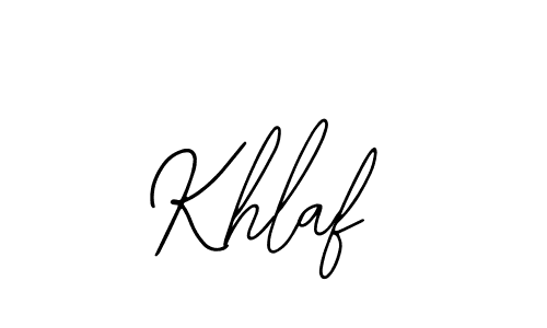 How to make Khlaf name signature. Use Bearetta-2O07w style for creating short signs online. This is the latest handwritten sign. Khlaf signature style 12 images and pictures png