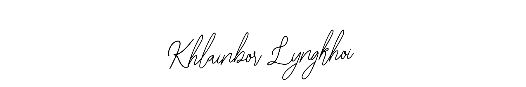 How to make Khlainbor Lyngkhoi name signature. Use Bearetta-2O07w style for creating short signs online. This is the latest handwritten sign. Khlainbor Lyngkhoi signature style 12 images and pictures png