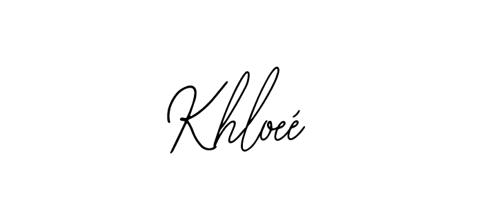 The best way (Bearetta-2O07w) to make a short signature is to pick only two or three words in your name. The name Khloeé include a total of six letters. For converting this name. Khloeé signature style 12 images and pictures png