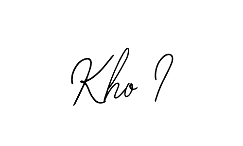 The best way (Bearetta-2O07w) to make a short signature is to pick only two or three words in your name. The name Kho I include a total of six letters. For converting this name. Kho I signature style 12 images and pictures png