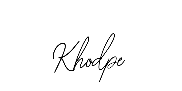 How to Draw Khodpe signature style? Bearetta-2O07w is a latest design signature styles for name Khodpe. Khodpe signature style 12 images and pictures png