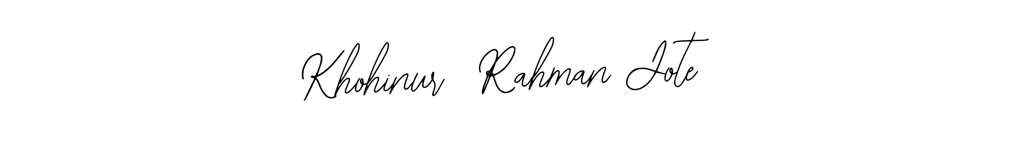 This is the best signature style for the Khohinur  Rahman Jote name. Also you like these signature font (Bearetta-2O07w). Mix name signature. Khohinur  Rahman Jote signature style 12 images and pictures png